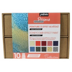 Pebeo Fantasy Prisme Paint Collection Set 10 x 45ml & Accessories 758431